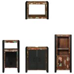 vidaXL Ensemble de mobilier de salle de bain avec étagère avec stockage avec porte 4 Pièces