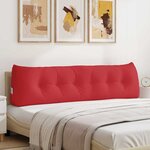 vidaXL Coussin de Dos Rouge 180 x 24 x 50 cm tissu