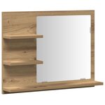 vidaXL Armoire à miroir salle de bain chêne artisanal 60x10 5x45 cm