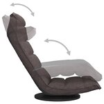 vidaXL Chaise de sol pivotante Taupe Tissu
