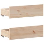 vidaXL Cadre de lit sans matelas avec tête de lit 120x190 cm bois pin