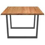 vidaXL Table à manger avec bord naturel 180x100x74cm bois massif chêne