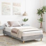 vidaXL Cadre de lit Gris Sonoma 203 x 93 x 25 cm Bois d'ingénierie