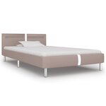 vidaXL Cadre de lit avec LED sans matelas cappuccino 90x200 cm