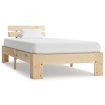 vidaXL Cadre de lit bois de pin massif 90x200 cm