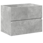 vidaXL Ensemble de meubles de salle de bain 2 Pièces gris béton