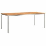 vidaXL Tabledesalleàmangerd'extérieur Marron 200x90x75cm Teck massif