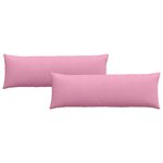 vidaXL Coussins de canapé 2 Pièces Rose 120 x 40 cm tissu
