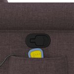 vidaXL Fauteuil de massage inclinable Marron foncé Tissu