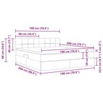 vidaXL Lit de Rangement avec matelas Bleu foncé 180 x 200 cm Velours