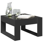 vidaXL Table basse avec LED infini noir 50x53x30 cm