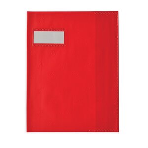 Protège-cahier Styl'SMS 17x22 cm pvc 120 avec Porte-étiquette Rouge OXFORD