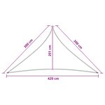 vidaXL Voile d'ombre 3 x 3 x 4 2 m HDPE