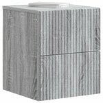 vidaXL Cabinet de chevet mural Sonoma gris 33 x 34 5 x 40 cm