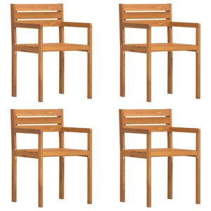 vidaXL Chaises de jardin 4 pièces 50x53x80 cm Bois massif Acacia