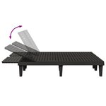 vidaXL Chaise longue double noir 155x138x83 cm polypropylène