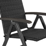 Tectake Fauteuil de jardin pliable MELBOURNE - noir