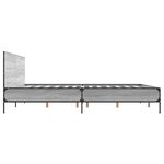 vidaXL Cadre de lit sonoma gris 200x200 cm bois d'ingénierie et métal