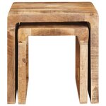 vidaXL Tables d'appoint Marron bois de manguier massif