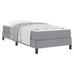 vidaXL Lit à ressorts avec matelas Gris clair 90 x 190 cm tissu