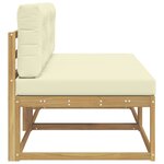 vidaXL 2 Pièce Sofa de milieu extérieur Polyester Blanc