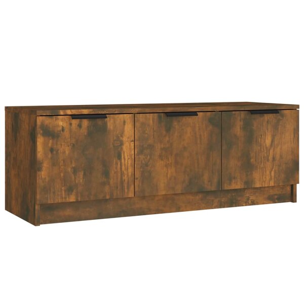 vidaXL Meuble TV Chêne fumé 102x35x36 5 cm Bois d'ingénierie