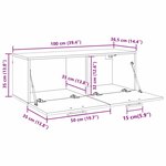 vidaXL Meuble mural Bois ancien 100 x 36.5 x 35 cm Bois d'ingénierie