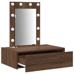 vidaXL Table de Toilette Marron 60 x 40 x 70 cm Bois d'ingénierie