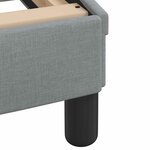 vidaXL Cadre de lit Dover gris clair 100x190 cm tissu