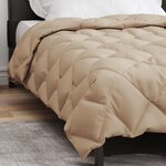 vidaXL Duvet d'hiver Taupe 220 x 140 cm Microfibre