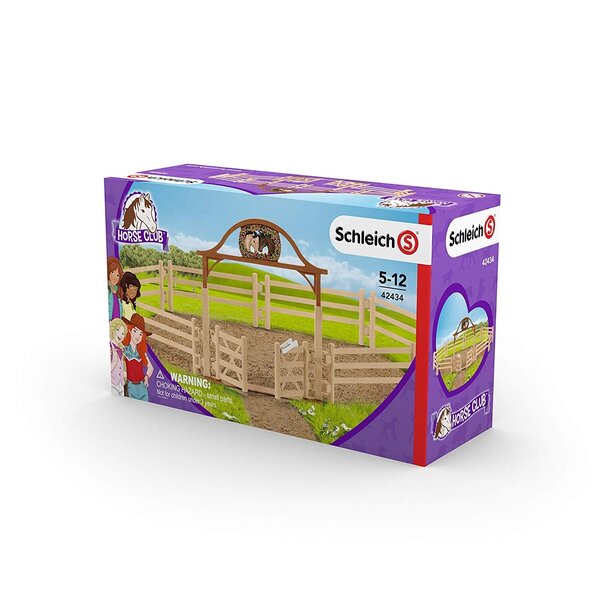 Schleich 42434 - Horse Club Pré pour chevaux avec portail