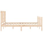 vidaXL Cadre de lit avec tête de lit 140x200 cm bois massif
