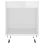vidaXL Tables de chevet 2 Pièces blanc brillant 40x35x50 cm