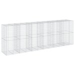 vidaXL Panier gabion avec couvercle 600x100x200 cm fer galvanisé
