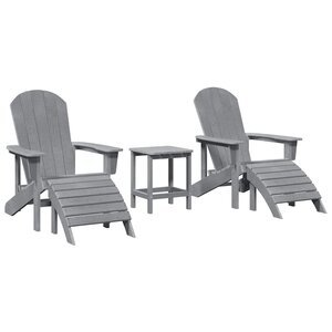 vidaXL Mobilier de jardin lounge 3 Pièces Gris clair 38 x 38 x 46 cm