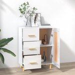 vidaXL Buffet Blanc brillant 69 5x34x90 cm Bois d'ingénierie