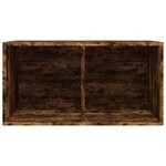 vidaXL Boîte de rangement à disques vinyle Chêne fumé 71x34x36 cm Bois