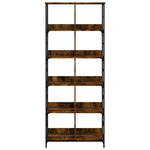 vidaXL Bibliothèque chêne fumé 78 5x33x188 5 cm bois d'ingénierie