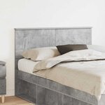 vidaXL Tête de lit Gris béton 120 cm Bois d'ingénierie