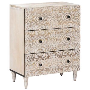 vidaXL Buffet de Rangement Blanc 60 x 33 5 x 75 cm
