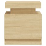 vidaXL Table de chevet Chêne sonoma 45x35x52 cm Bois d'ingénierie
