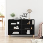 Buffet vidaXL Chêne noir Chêne massif 103.5 x 35 x 70 cm Buffet
