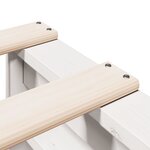 vidaXL Lit bibliothèque sans matelas blanc 75x190cm bois de pin massif