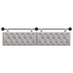 vidaXL Tête de lit suspendue Gris nuage Tissu