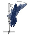 vidaXL Parasol déporté avec mât en aluminium 3x3 m bleu azur