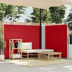 vidaXL Auvent latéral rétractable Rouge 140 x 1000 cm