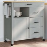 vidaXL Chariot de cuisine MONZA 84x40x88 5 cm bois massif de pin