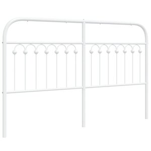 vidaXL Tête de lit métal blanc 160 cm