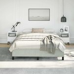 vidaXL Cadre de lit sans matelas gris clair 152x203 cm velours