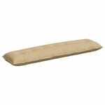 vidaXL Coussin de Dos Vert gris 200 x 50 cm Tissu en velours côtelé